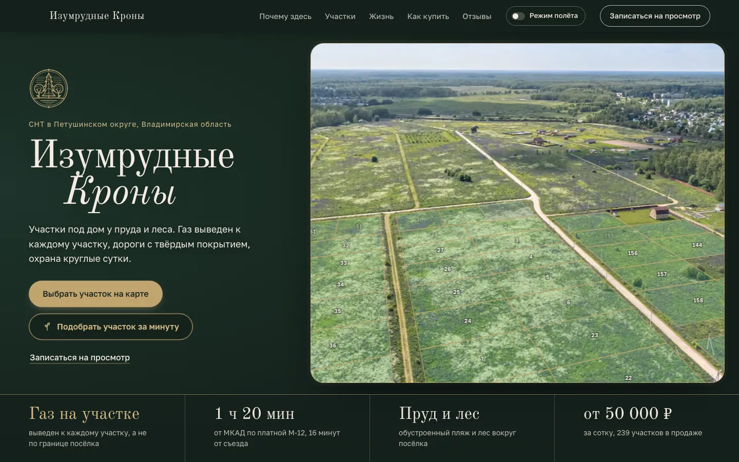 Изумрудные Кроны: первый экран